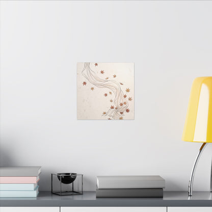 Japandi Silk Drape in Dawn | Minimal Line Canvas Art