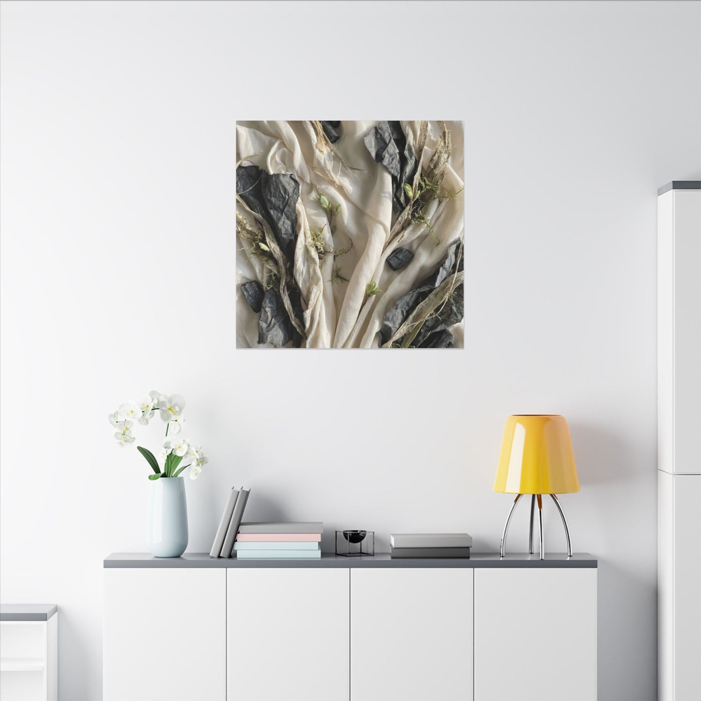 Spring Silk Drape Texture Canvas Art | Warm Decor