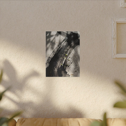 Ink Brushstroke Canvas Art | Spring Dark Japandi Moody Minimal Art
