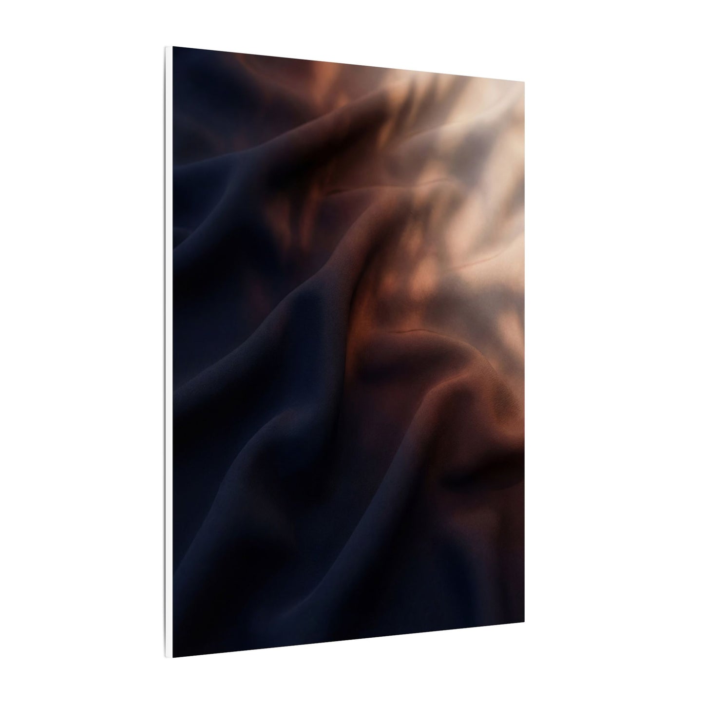 Dark Japandi Silk Drape in Dawn | Shadow Zen Canvas Art