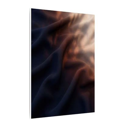 Dark Japandi Silk Drape in Dawn | Shadow Zen Canvas Art