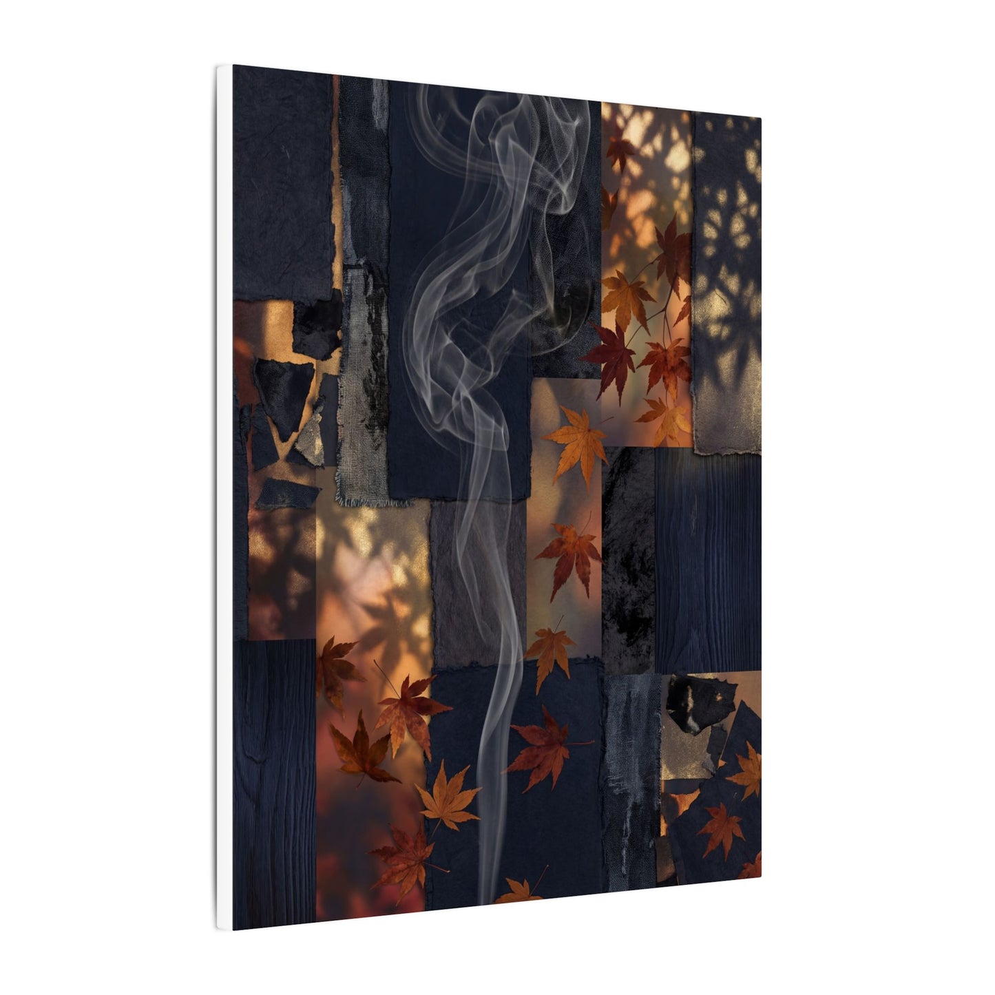 Autumn Incense Smoke Dark Texture Canvas Art | Sophisticated Decor