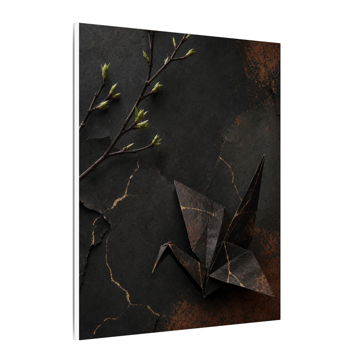 Paper Fold Canvas Art | Spring Kintsugi Broken Beauty Art