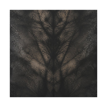 Seijaku Shadow Play Canvas Art - Dark Japandi Charcoal Ink