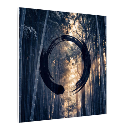 Bamboo Grove Canvas Art | Winter Zen Enso Art