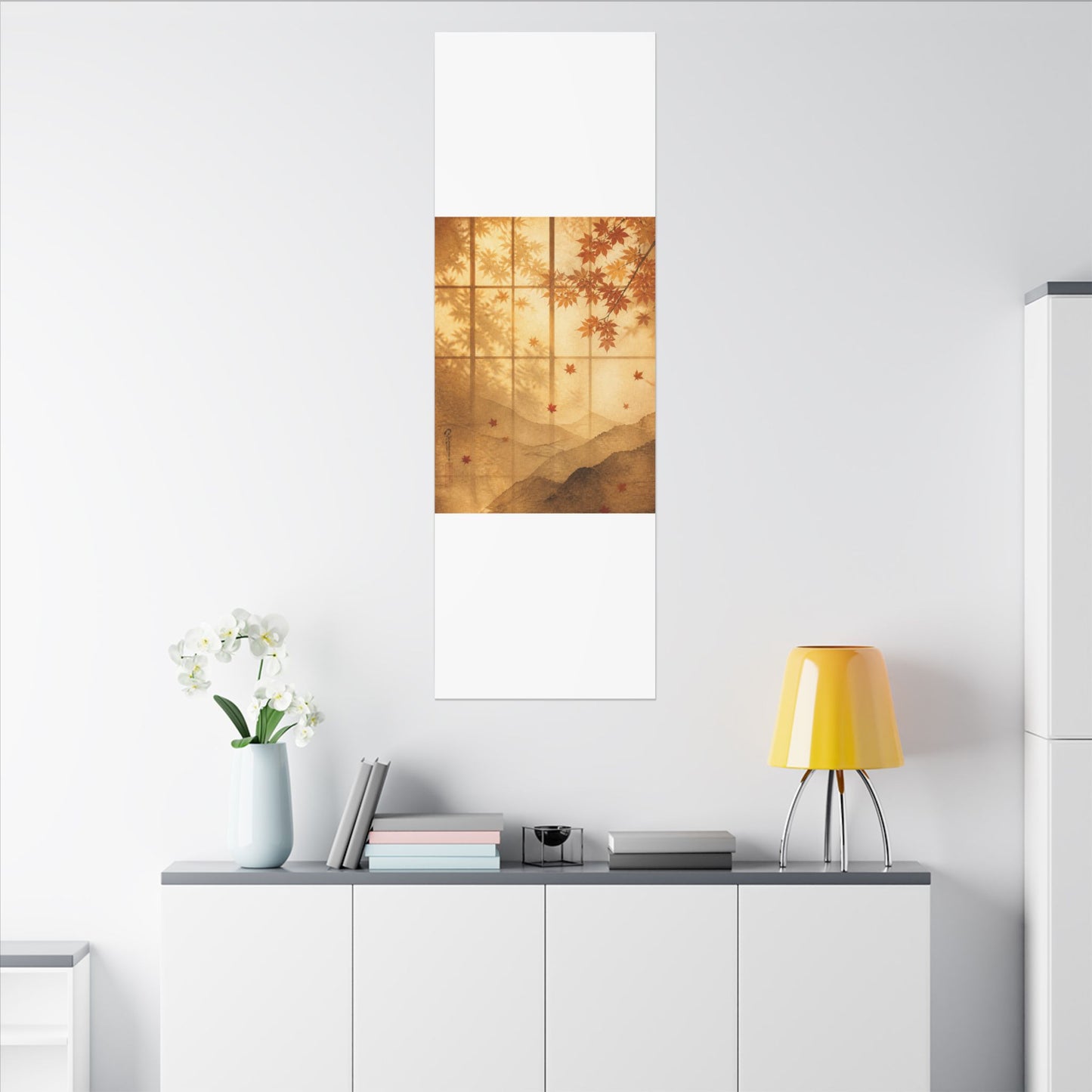 Shoji Screen Texture Canvas Art | Earthy Japandi Art