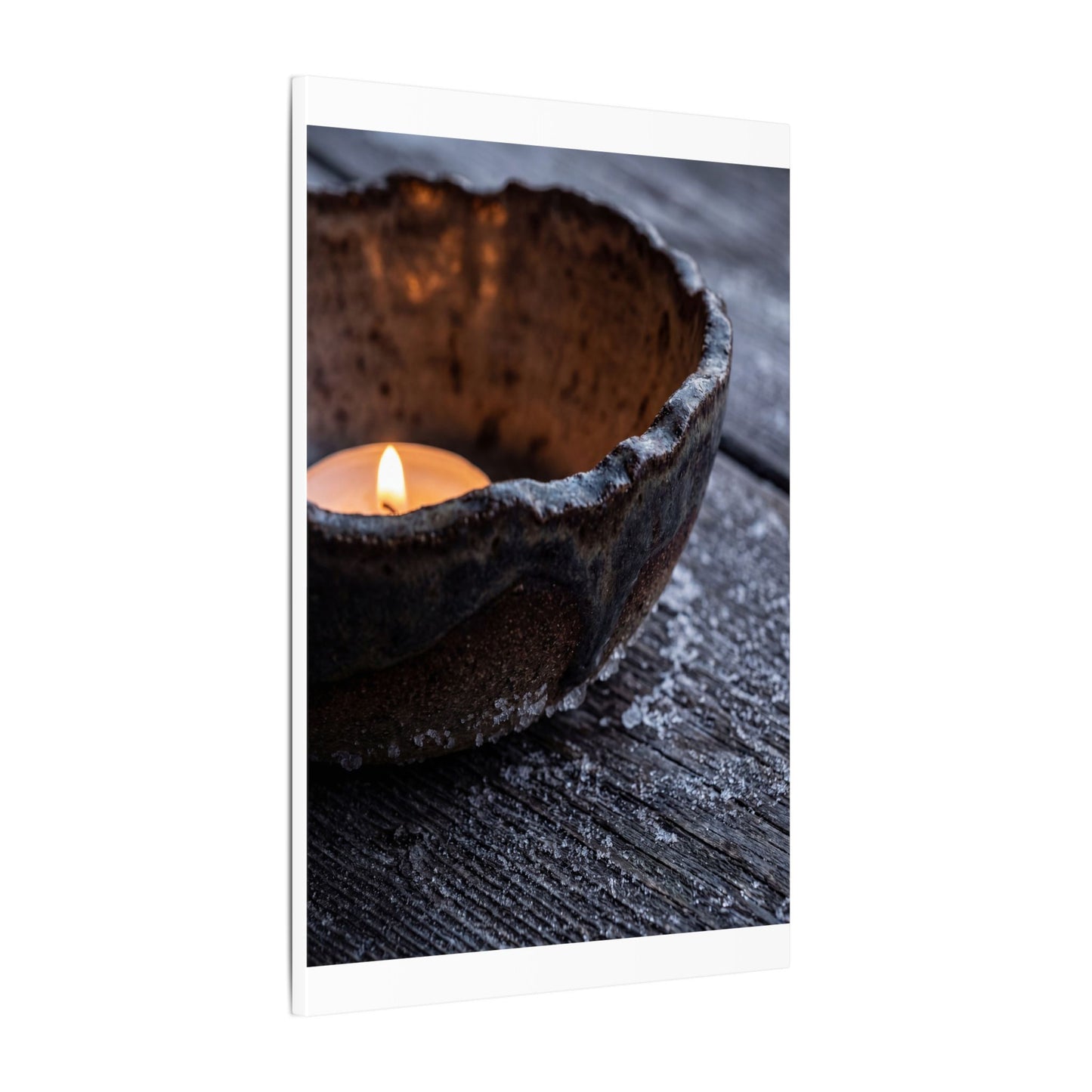 Atmospheric Ceramic Bowl Canvas Art - Moody Minimal Dark Japandi