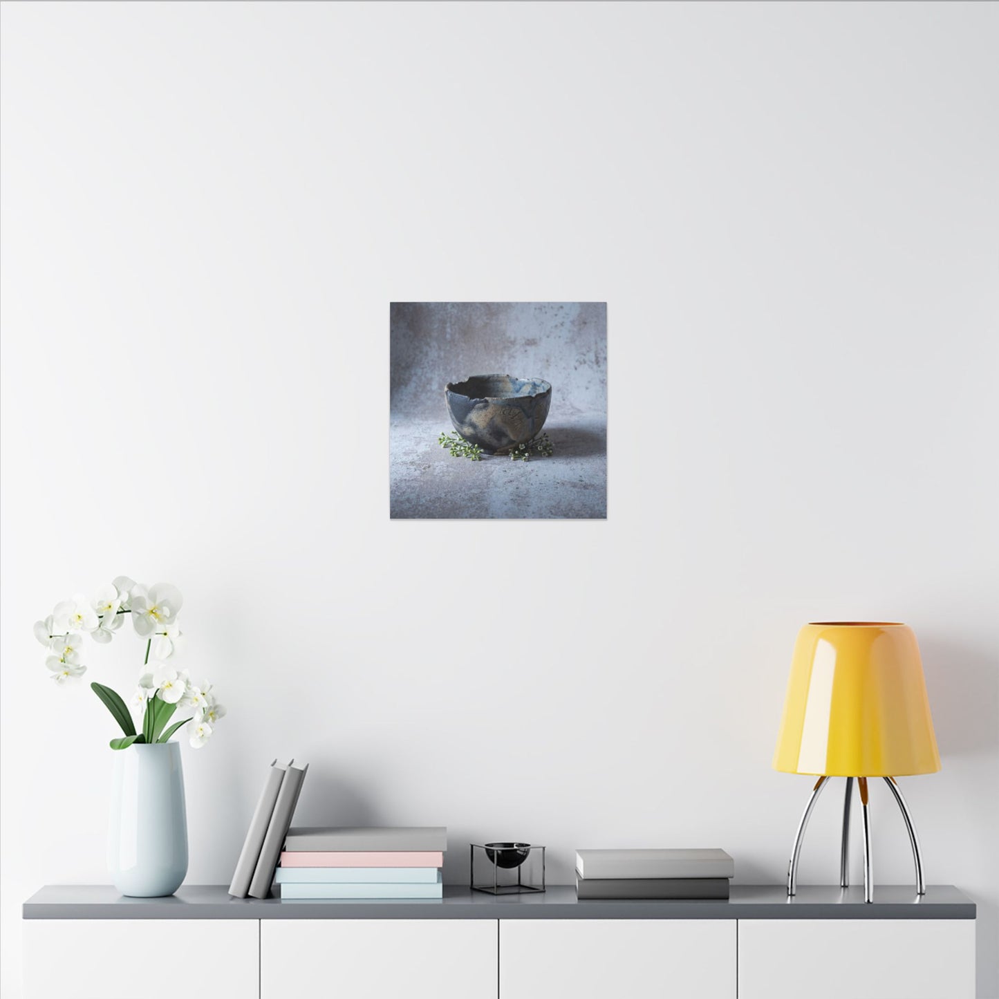 Ceramic Bowl Spring Canvas Art | Japandi Warm Design
