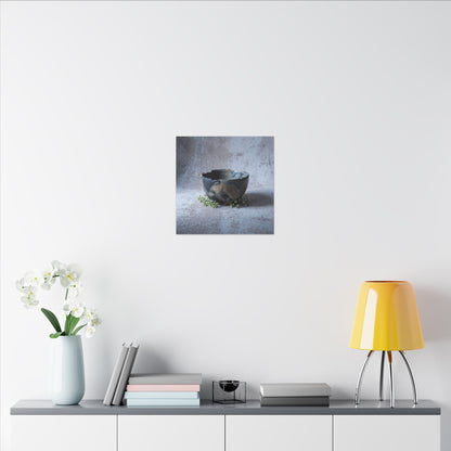 Ceramic Bowl Spring Canvas Art | Japandi Warm Design