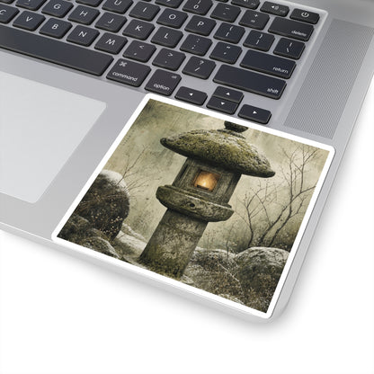 Ma Stone Lantern Sticker - Japandi Texture