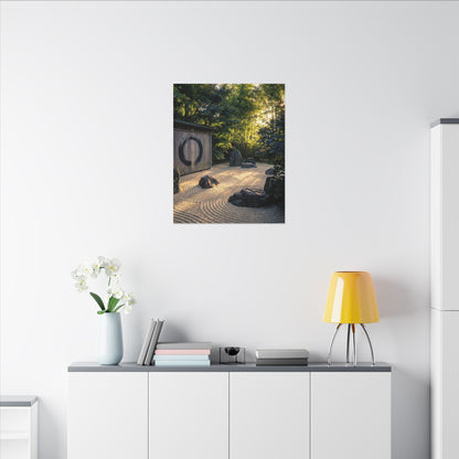 Rock Garden Enso Canvas Art | Tranquil Zen Art