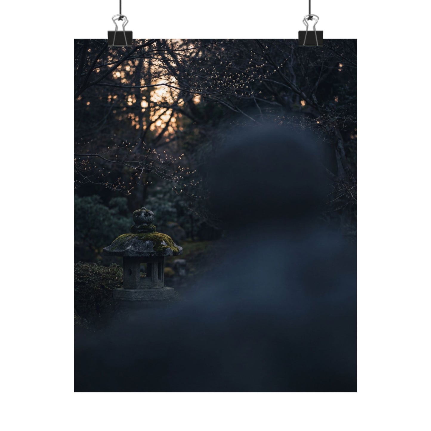 Spring Stone Lantern Moody Minimal Wall Art Print | Bold Decor Art Print