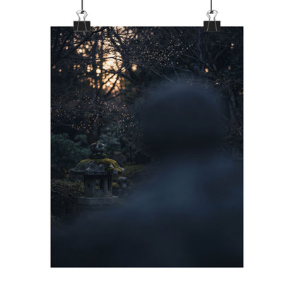 Spring Stone Lantern Moody Minimal Wall Art Print | Bold Decor Art Print