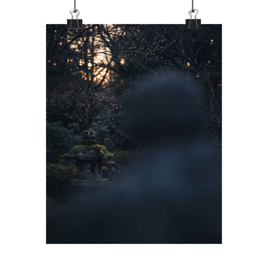 Spring Stone Lantern Moody Minimal Wall Art Print | Bold Decor Art Print