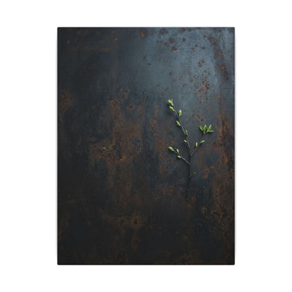 Rust Patina Moody Minimal Canvas Art | Moody Dark Japandi Art