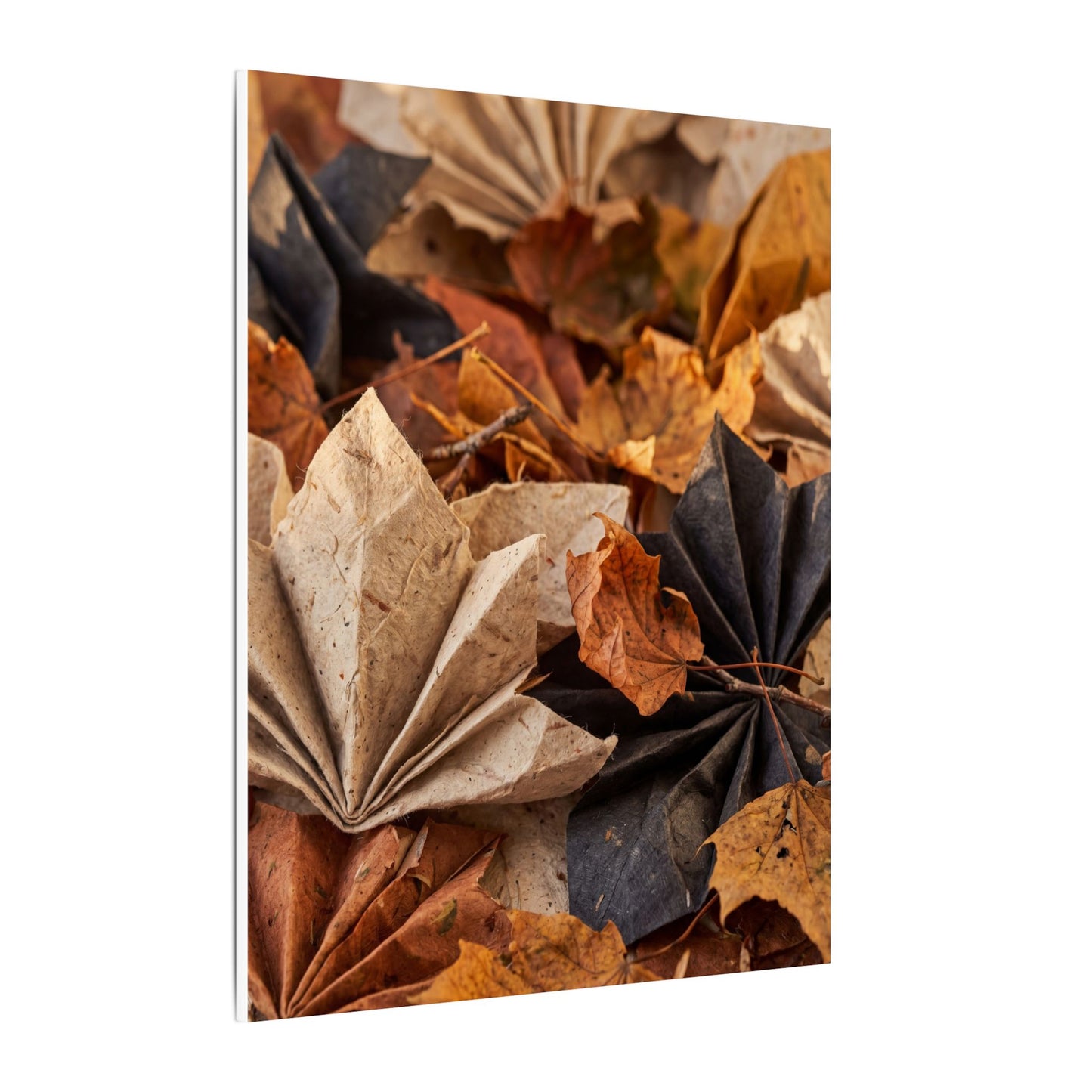 Paper Fold Texture Canvas Art | Elegant Japandi Art
