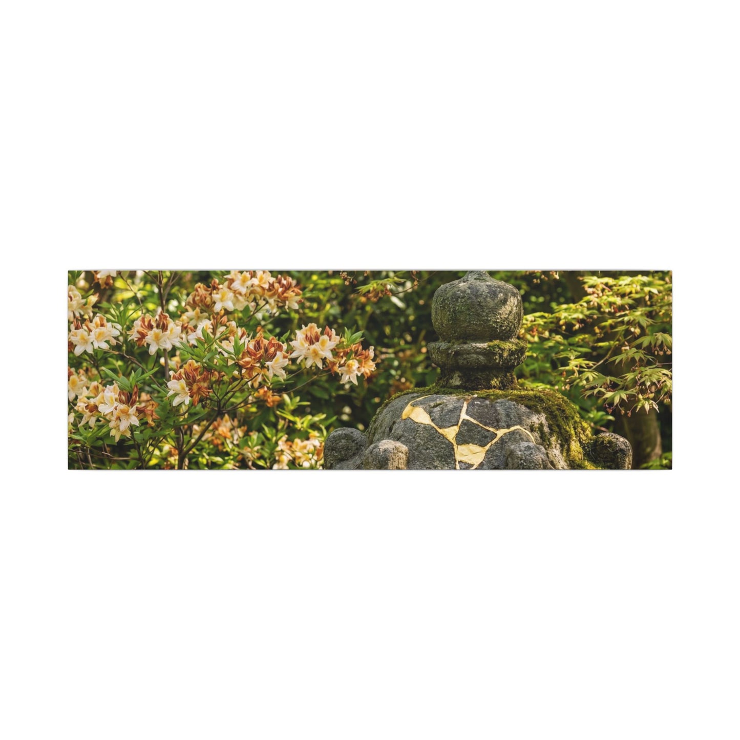 Spring Stone Lantern Gold Repair Canvas Art | Beautiful Decor Art Print
