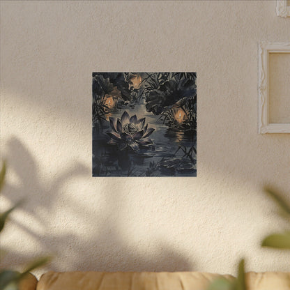 Fukinsei Lotus Flower Canvas Art - Zen Sumi E