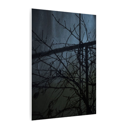 Moonlight Shadow Play Canvas Art - Dark Japandi Shibui