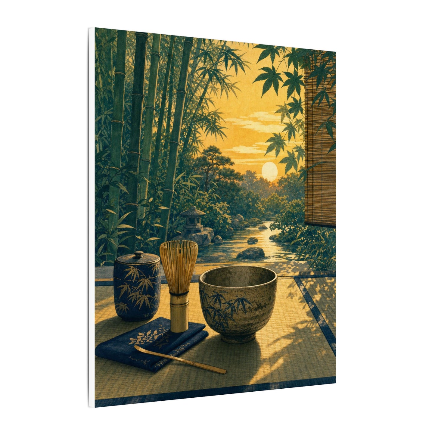 Ma Tea Ceremony Canvas Art - Zen Ukiyo E Inspired