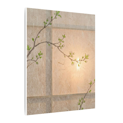 Shoji Screen Canvas Art | Spring Japandi Minimal Line Art