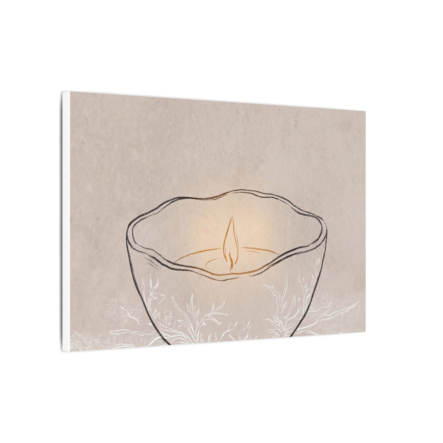 Ceramic Bowl Minimal Line Canvas Art | Neutral Japandi Art