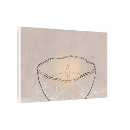 Ceramic Bowl Minimal Line Canvas Art | Neutral Japandi Art
