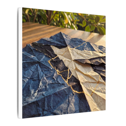 Golden Hour Paper Fold Canvas Art - Kintsugi Ma