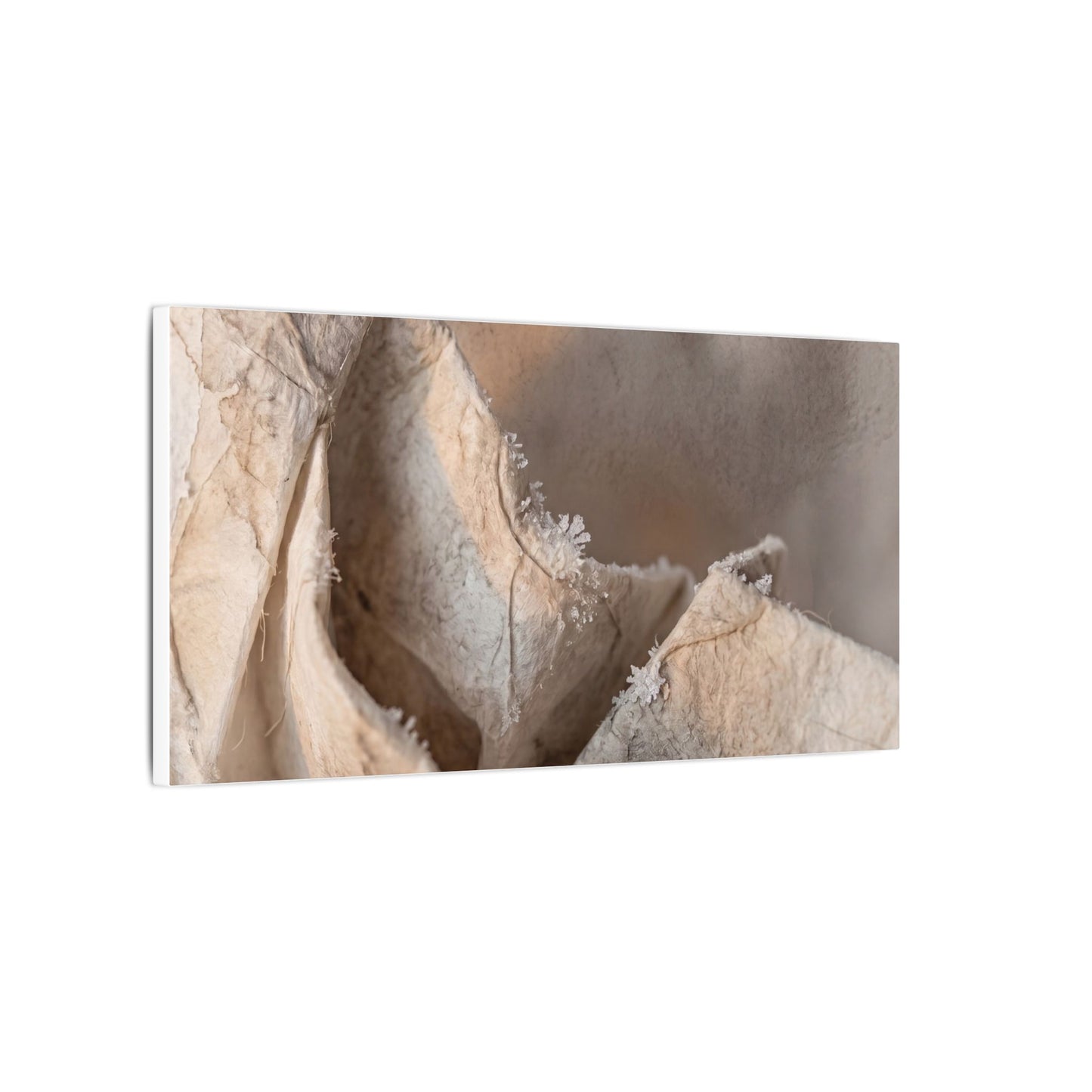 Japandi Paper Fold in Candlelight | Watercolor Canvas Art
