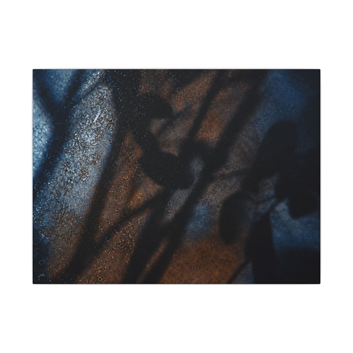 Moonlight Shadow Play Canvas Art - Dark Japandi Ma
