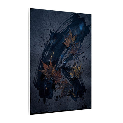 Sophisticated Ink Brushstroke Canvas Art - Dark Texture Dark Japandi