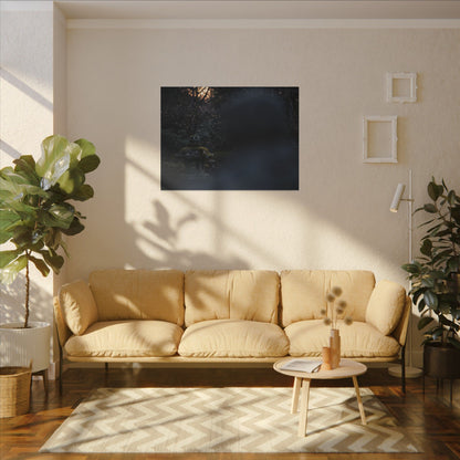 Spring Stone Lantern Moody Minimal Canvas Art | Bold Decor
