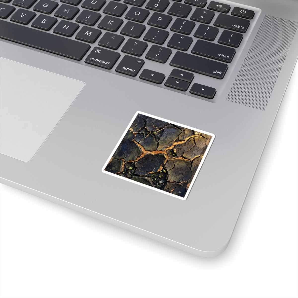 Cracked Earth Spring Sticker | Dark Japandi Bold Design