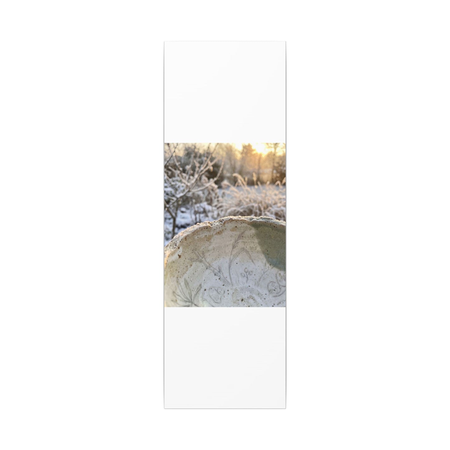 Ceramic Bowl Canvas Art | Winter Japandi Minimal Line Art
