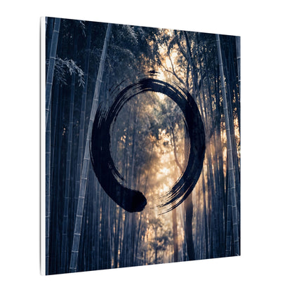 Bamboo Grove Canvas Art | Winter Zen Enso Art