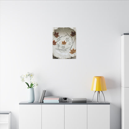 Ceramic Bowl Autumn Canvas Art | Japandi Elegant Design