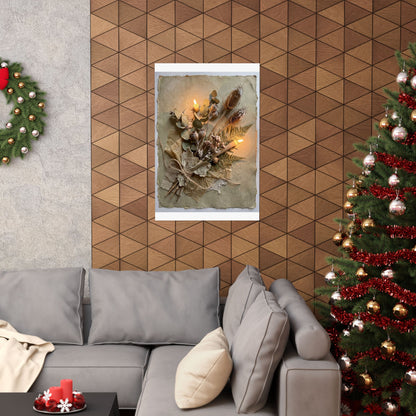 Dried Flowers Texture Wall Art Print | Earthy Japandi Art