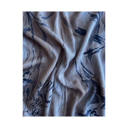 Silk Drape Wall Art Print | Winter Japandi Japanese Pattern Art