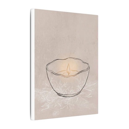 Ceramic Bowl Minimal Line Canvas Art | Neutral Japandi Art