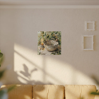 Ceramic Bowl Summer Canvas Art | Japandi Elegant Design