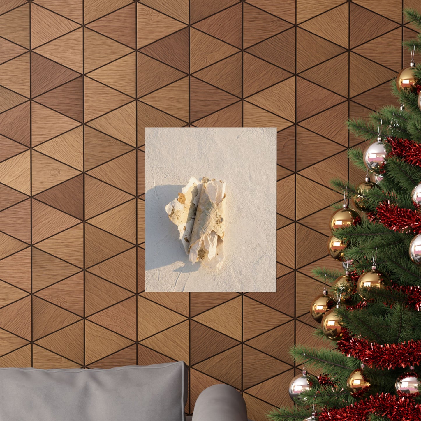 Paper Fold Texture Wall Art Print | Cozy Japandi Art