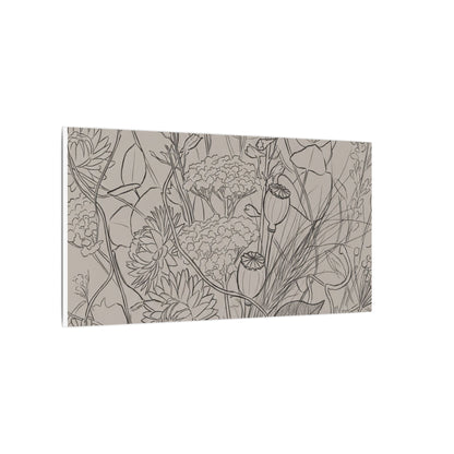 Summer Dried Flowers Minimal Line Canvas Art | Elegant Decor