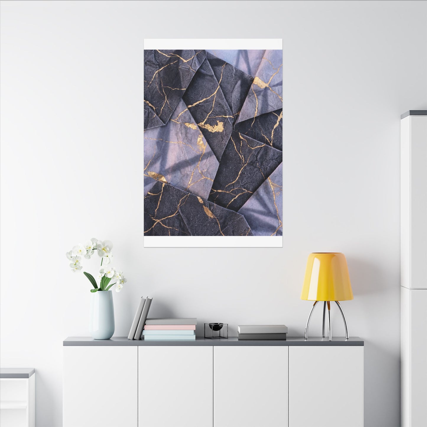 Seijaku Paper Fold Canvas Art - Kintsugi Gold Vein