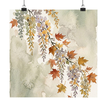 Golden Hour Wisteria Wall Art Print - Japandi Ma