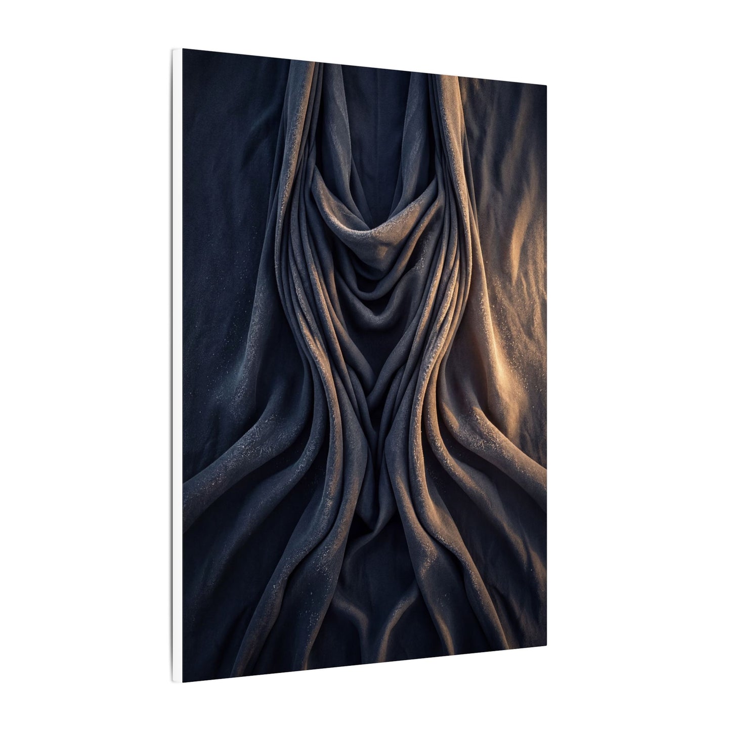 Moody Silk Drape Canvas Art - Shadow Zen Dark Japandi