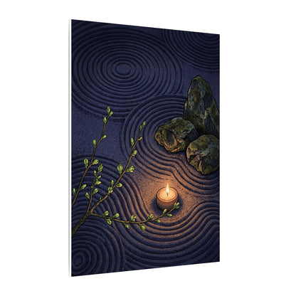 Mono No Aware Rock Garden Canvas Art - Zen Ukiyo E Inspired
