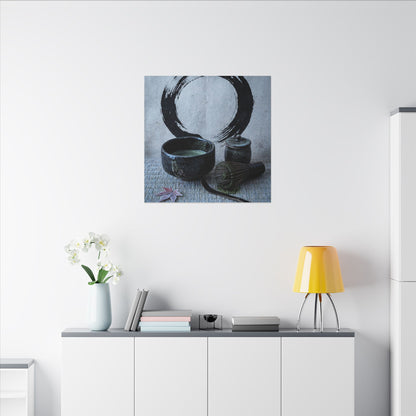 Tea Ceremony Canvas Art | Winter Zen Enso Art