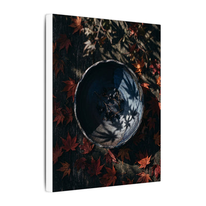 Autumn Ceramic Bowl Shadow Zen Canvas Art | Bold Decor