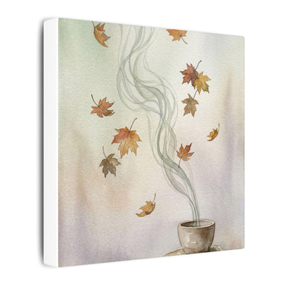 Incense Smoke Canvas Art | Autumn Japandi Watercolor Art