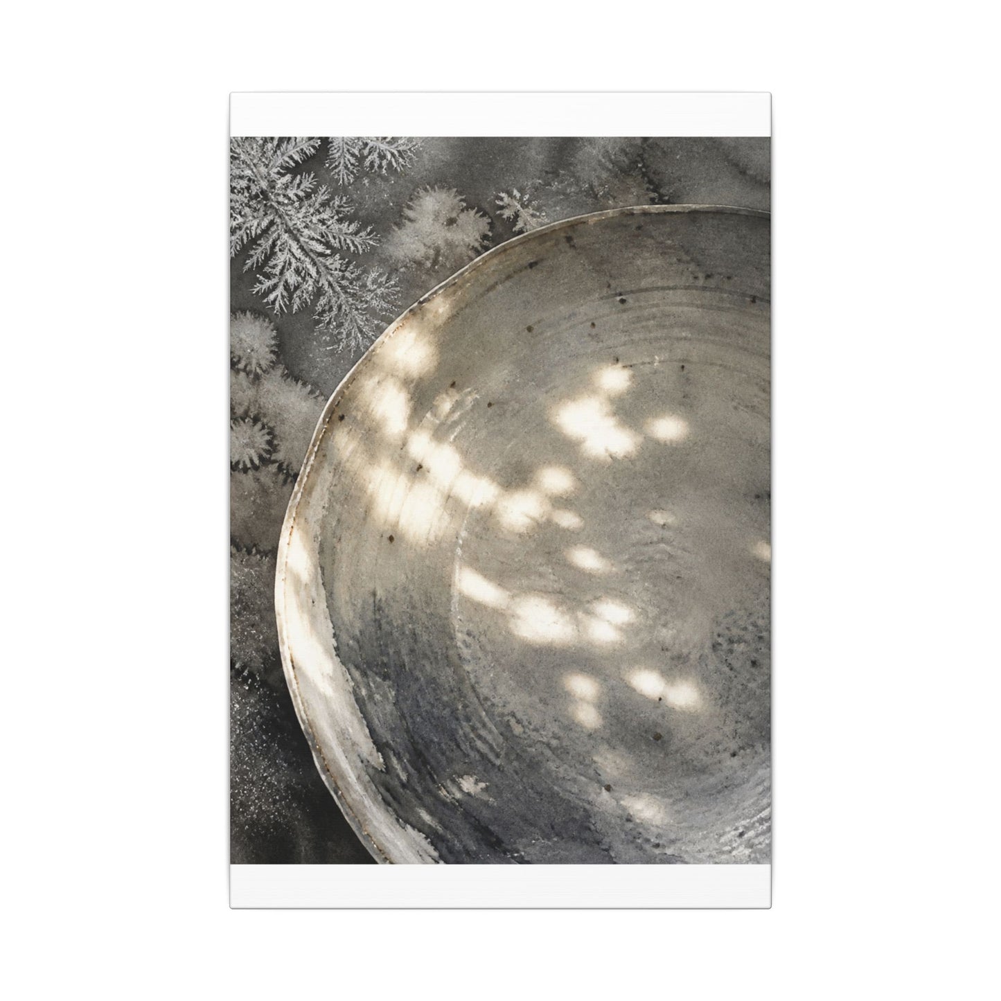 Ceramic Bowl Watercolor Canvas Art | Warm Japandi Art
